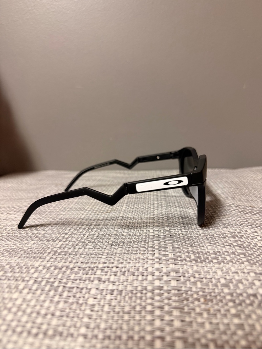 Oakley Black Sunglasses with White Logo Accent